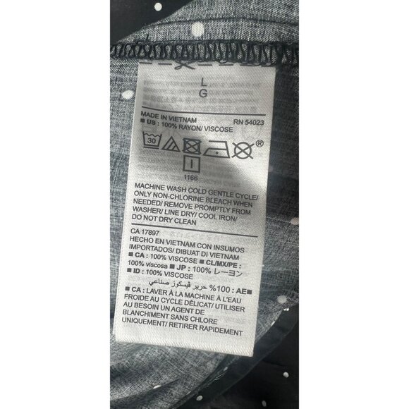 Old Navy Womens Black Polka Dot Dress With Back Zipper Detail Size Large - Picture 5 of 11